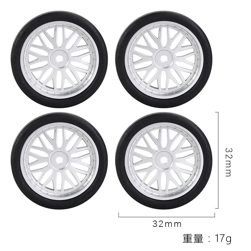 LDRC AE86 A86 LD1801 LD1802 LD1803 LD1804 A01 A02 4pcs 33mm RC Hard Drift Tire Wheel Hard Tyre 1/18 RC Car Upgrade Parts