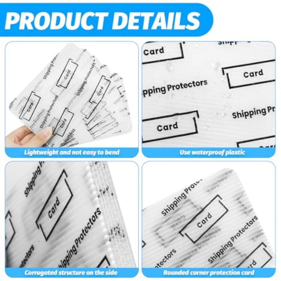 150 حزمة من بطاقات التداول الشحن Protecto4 ''x 6'' البلاستيكية الرياضية البطاقات البريدية حماية مع ملصق الختم سفينة تجارة البلاستيك الصلب