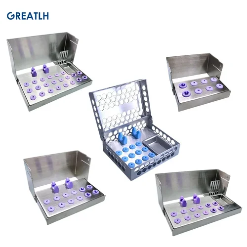 Imagen 2 del producto Caja de desinfección de instrumentos de plantación, Kit de implante Dental de acero inoxidable, Material Dental