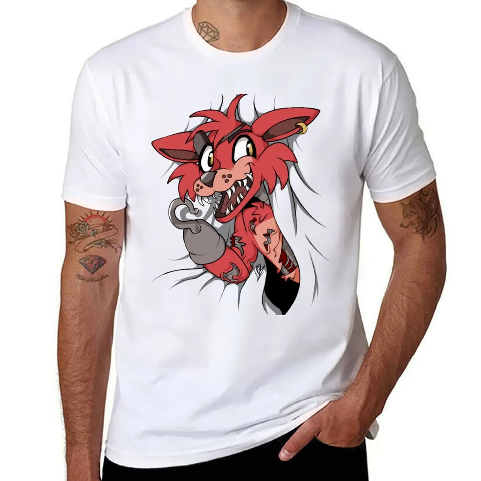 

Foxy in the Curtain T-Shirt t shirts for man pack white man graphic t shirt T-Shirt