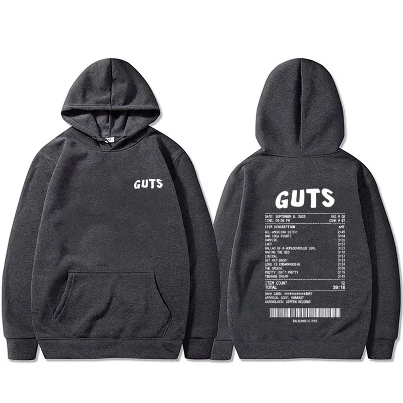 Guts Vampire Graphic Hoodie Men Women Fashion Retro Pop Music Hooded Streetwear Men's Fleece Cotton Oversized Casual Pullover