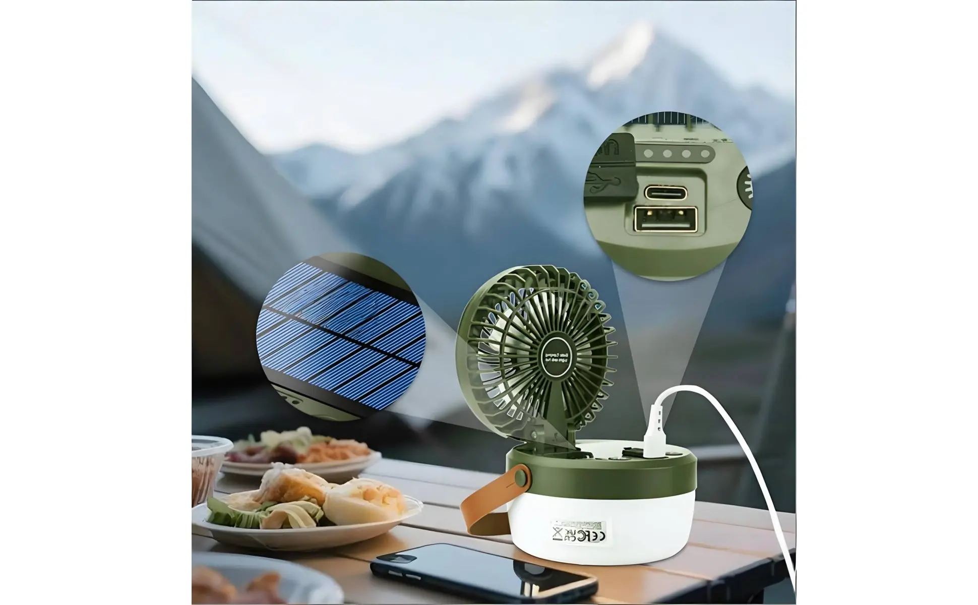 Solar Camping Fan Lantern Foldable Design Triple-Function Camp Lantern Outdoor Gear Hanging Handle for Campers Solar Camping Fan Lantern Foldable Design Triple-Function Camp Lantern Outdoor Gear Hanging Handle for Campers