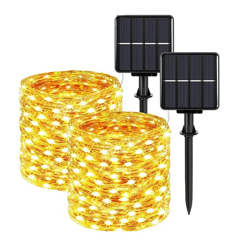 

Runtow LED Fairy String Lights, 8 Functions Outdoor Solar Power Light Garland ,Wedding Party Christmas Lamp For Tree Decor