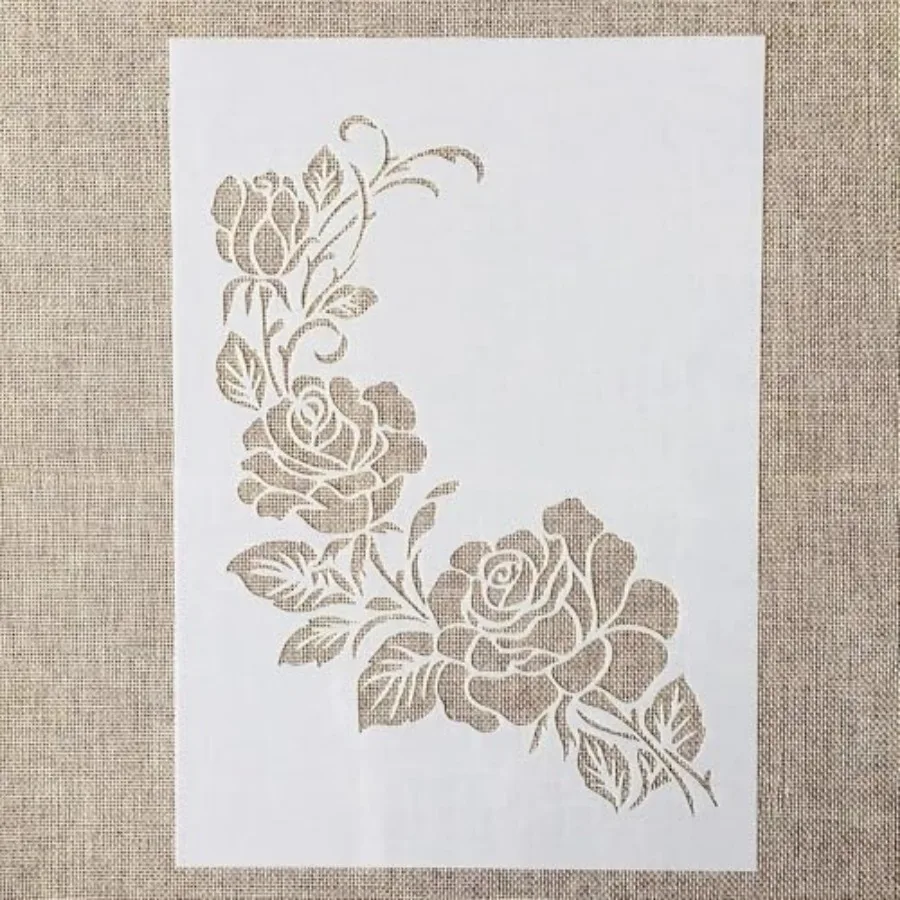 A4 Reusable Stencil for Painting - Bouquet Layering Template, DIY Wall Art, Wood Furniture, Scrapbook and Crafts 8.3x11.7inch