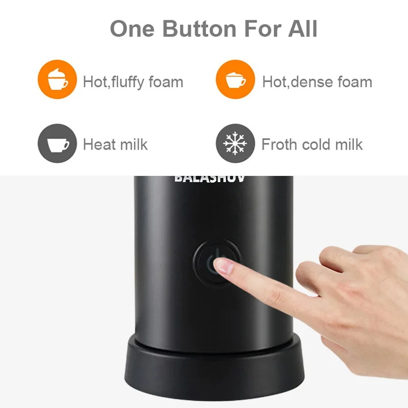 Аппарат для вспенивания молока с холодным и горячим охлаждением, высококачественный Миксер для шоколада для капучино, кофе, латте, бытовой электрический вспениватель молока, пенообразователь