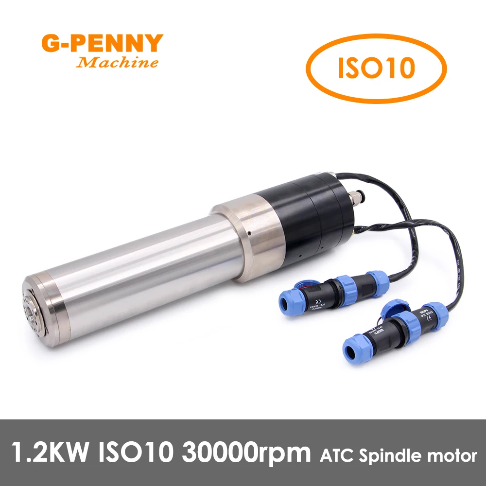 G-Penny 1.2kw ISO10 Water Cooled ATC Auto Tool Change Spindle Motor 110v/220v/380v 30000rpm 1000Hz 4Pole IS010