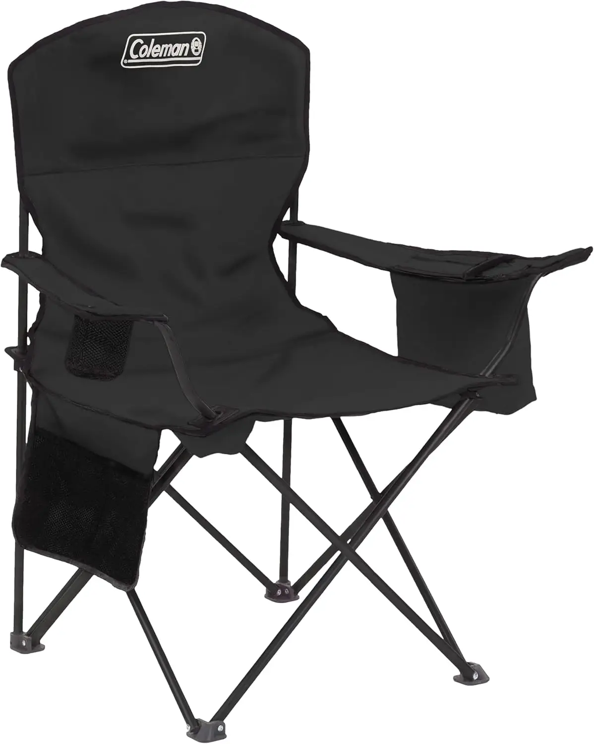 

Portable Camping Chair with Built-in Cooler, Cushioned Seat, Side Pockets & Cup Holder for Outdoor Activities