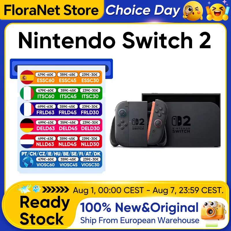 Consola de Juegos Original NS2 Nintendo Switch 2 | Pantalla de 7.9 Pulgadas, Co…