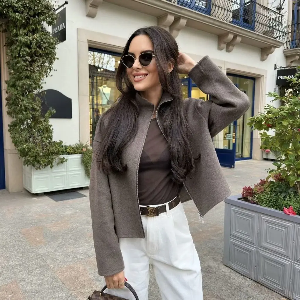 

Spring New Women's Double Zipper Loose Jacket Coat Casual Style Trendy Outerwear for Ladies