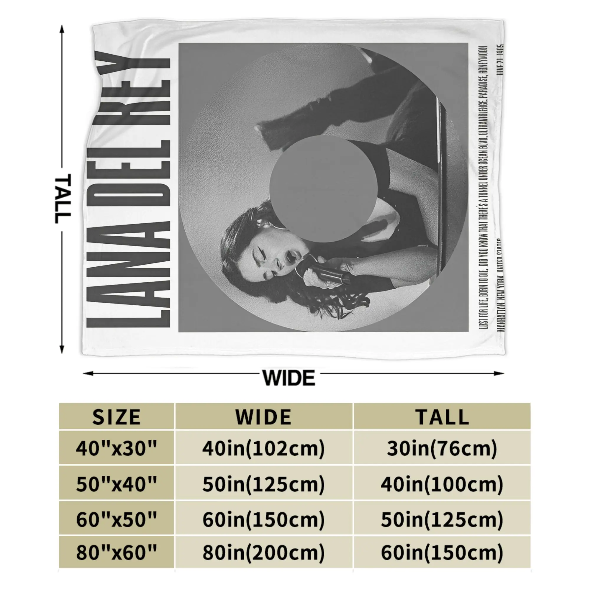 لانا ديل ري المغني بطانية محبوكة ألبوم الموسيقى Ldr الإبحار الفانيلا رمي البطانيات غرفة نوم أريكة لينة الدافئة المفرش المحمولة #6