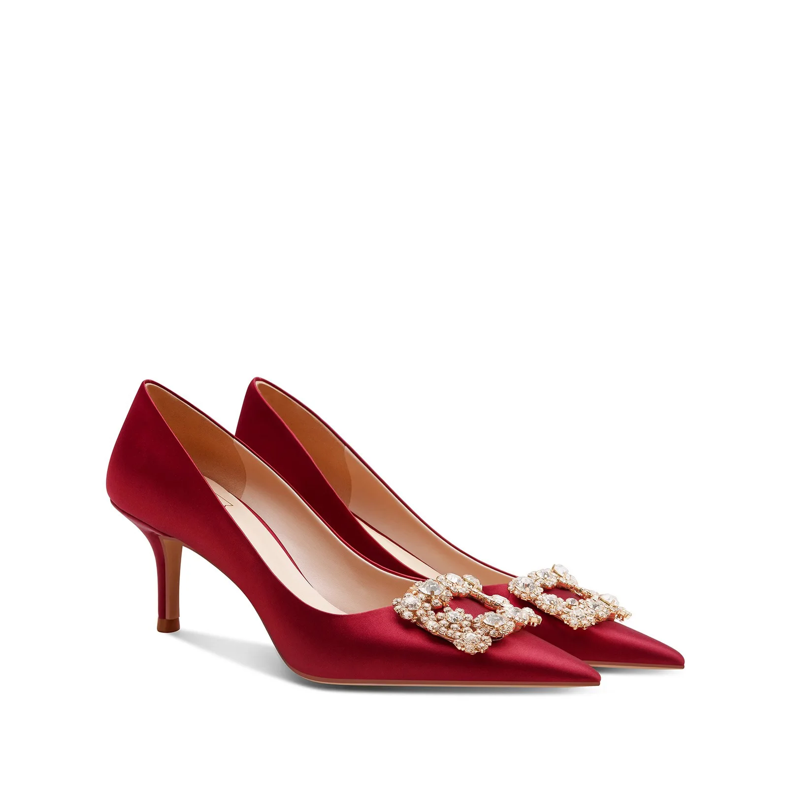 

Red high heels for bridesmaids, engagement shoes, wedding dress shoes, plus size women's shoes