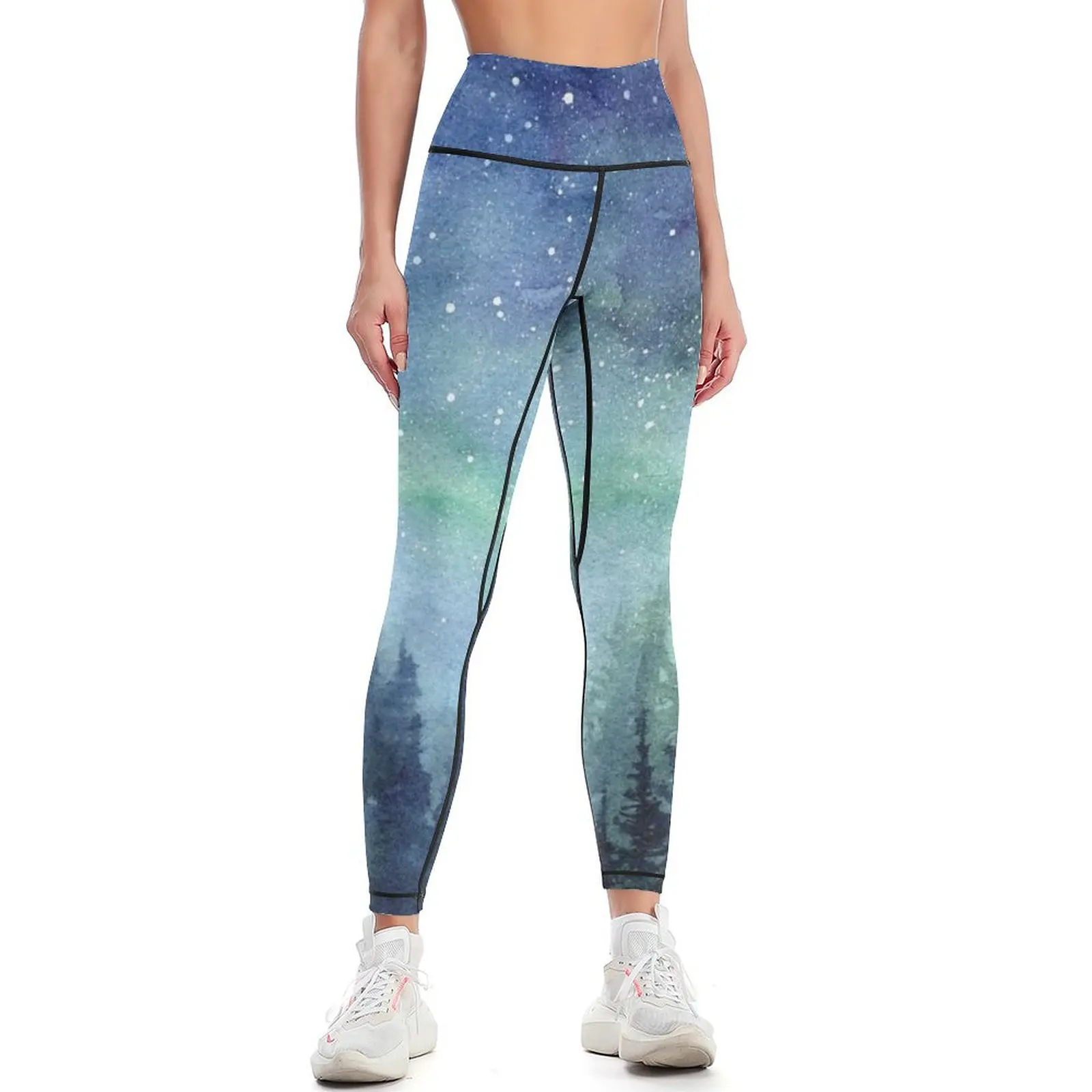 Galaxy Northern Lights Leggings for fitness Jogger pants legging push up Womens Leggings