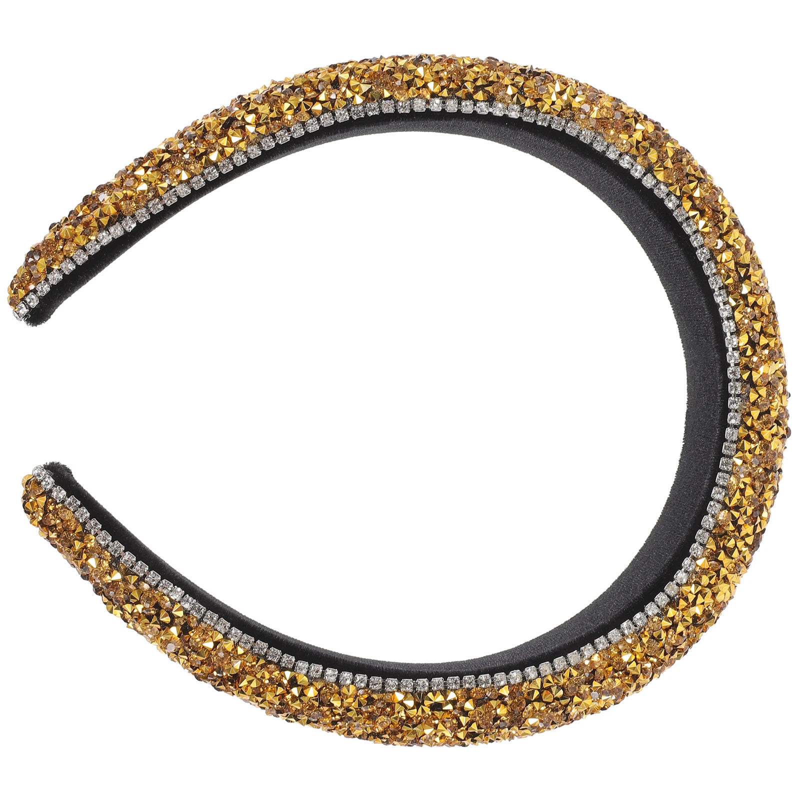 

Sparkle Rhinestone Headband Wide Padded Women'S Fashion Hair Accessory Embellished Headbands Styling Band For Girls Valentines