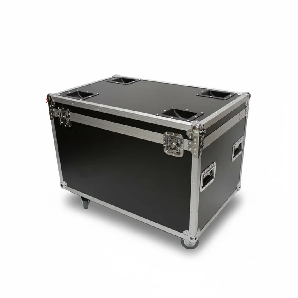 

Aluminum Flight Case, 60.5x67.5x96cm MDF Large Cable Packer, Heavy Duty Touring Road Case, Equipment Transport Rack Case