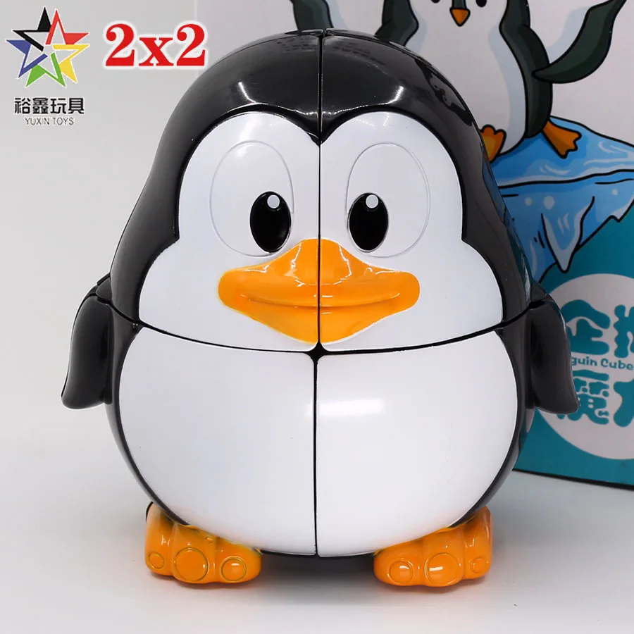 YuXin Animal Magic Cube 2x2 Penguin Calf Mavericks Cute Mouse Puzzle Dragon Tiger Cubo Maigco Profession Lovely Toy Smart Games