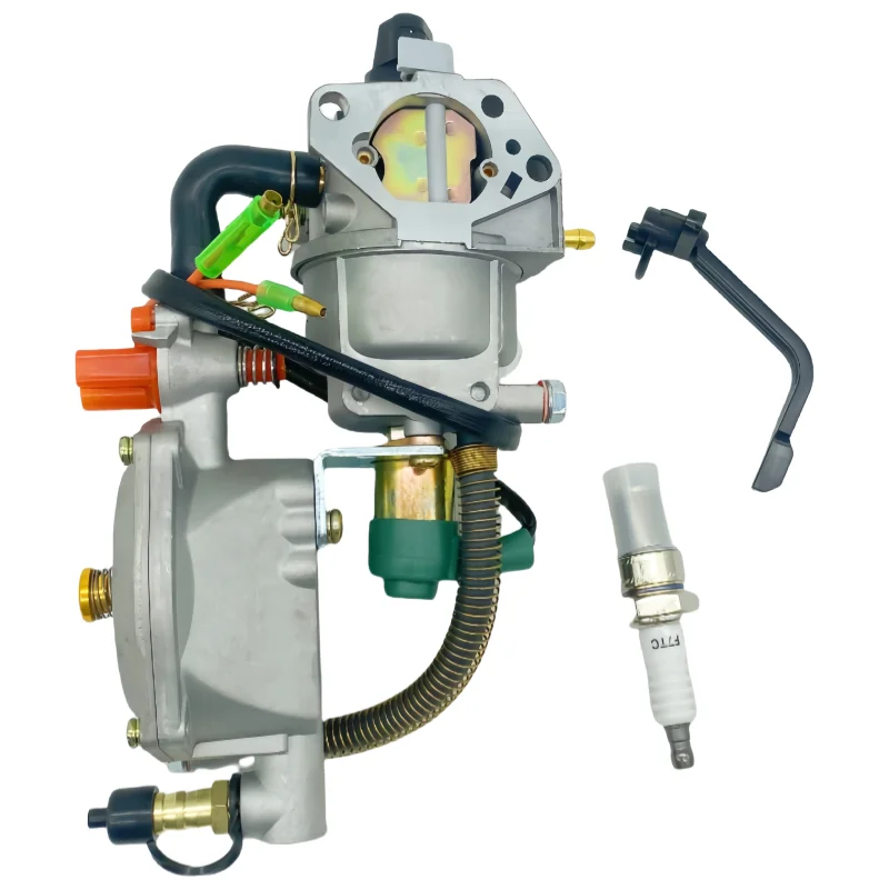 188 190 dual fuel carburetor LPG NG suitable for GX390 3HP 5-6.5KW dual fuel generator carburetor with spark plug