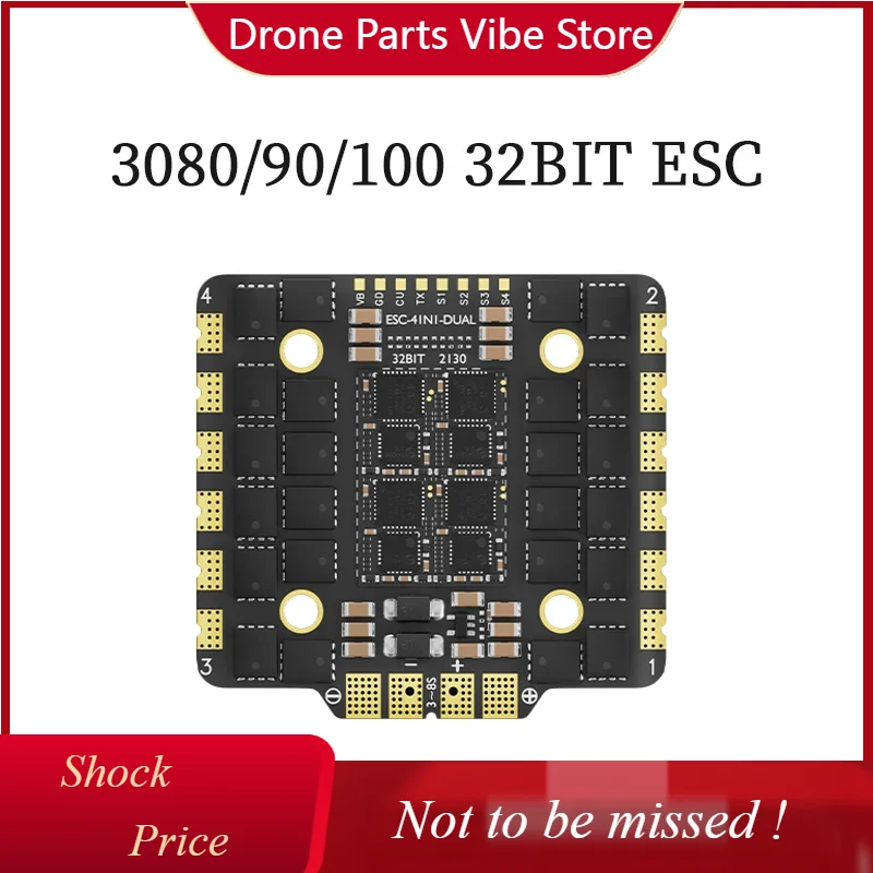 

DP Aocoda-RC 3080/3090/30100 AM32 32Bit 80A/90A/100A 3-8S 4-IN-1 ESC 33g For FPV Racing Drone Parts
