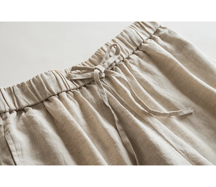 Pantalon d'été décontracté pour femmes, couleur unie, taille haute, ample, jambes larges