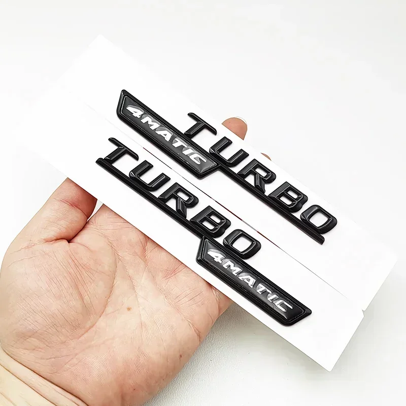 ثلاثية الأبعاد ABS الأسود CLA45 شعار توربو 4MATIC شارة سيارة الخلفية ستار ملصق جذع AMG شعار لمرسيدس بنز CLA 45 AMG W117 اكسسوارات