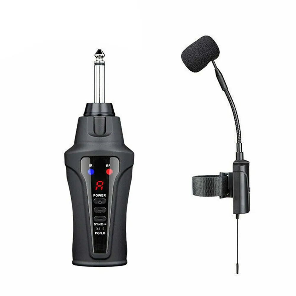 

Clarinet Microphone UHF Wireless Gooseneck Mic Instrument Pick Up Receiver And Transmitter System For Clarinet Live Performance