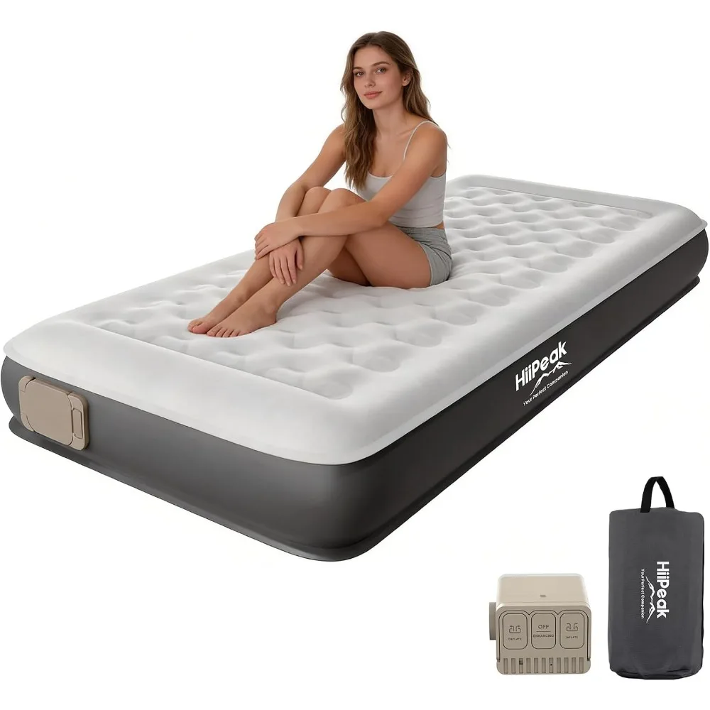 Double Air Mattress with Wireless Pump for Quick Inflation and Overnight Stability