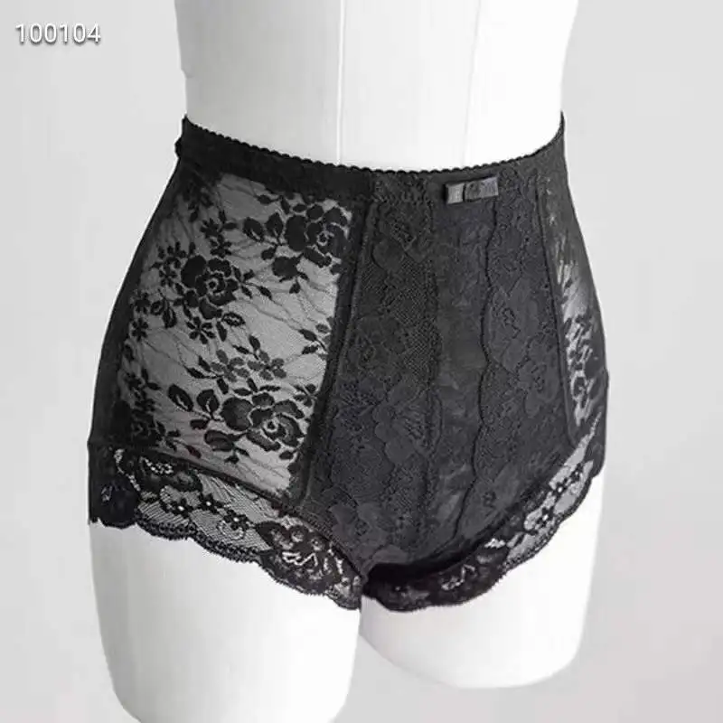 Korea Ultra-thin Lace Panties Women Seamless Hip Wrap Sexy Medium High Waist Body Shaping Tucking Flat Angle Female Underwear