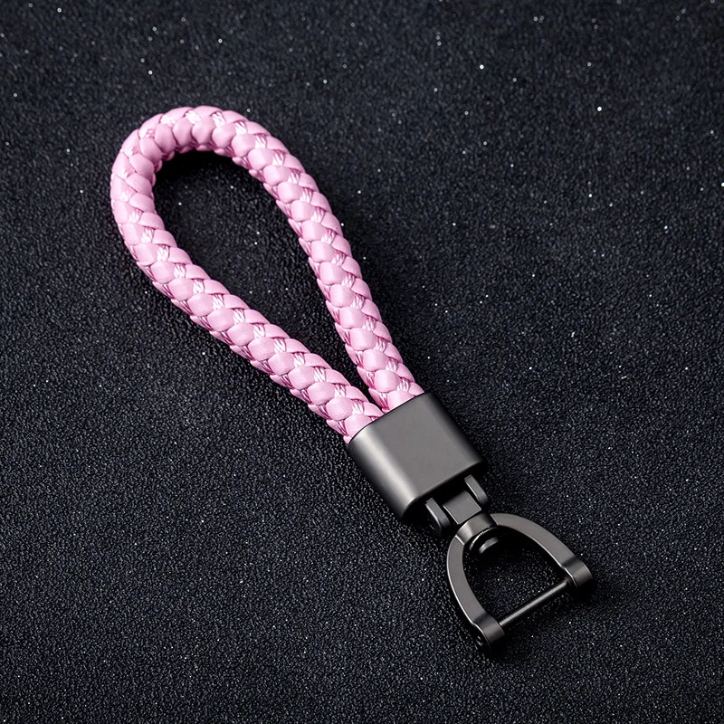 Car Accessories High Quality Fashion Business Leather Braided Rope Keychain Keyring For Seat Leon Ibiza MK2 MK3 5F 6L FR Ateca