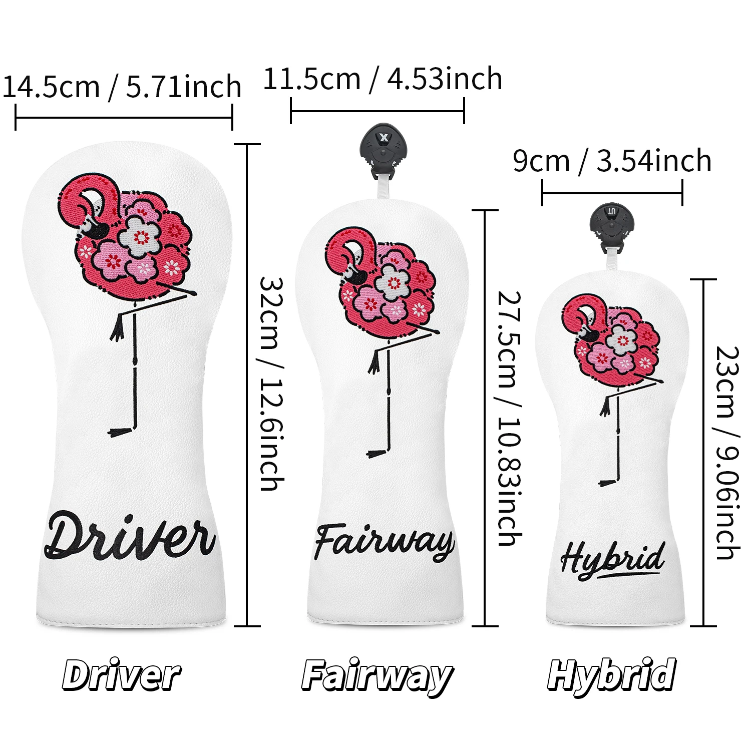 غطاء حماية لنادي الجولف، تصميم فلامنغو وردي، إكسسوارات جولف، مقاوم للغبار ومتين، يوفر أفضل حماية