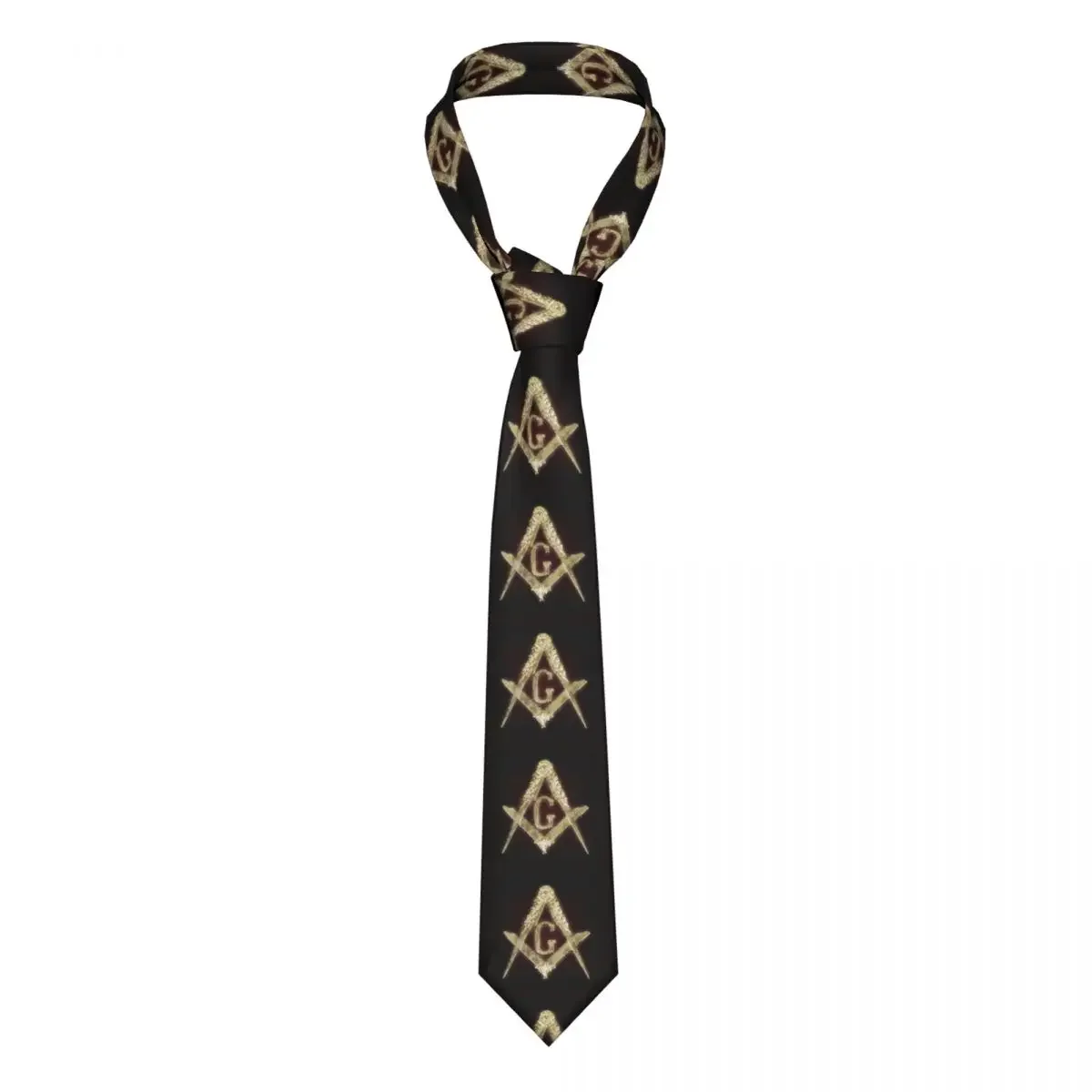 

Mens Tie Classic Skinny Ancient Freemasonry Medal Square Compass Neckties Narrow Collar Slim Casual Gift