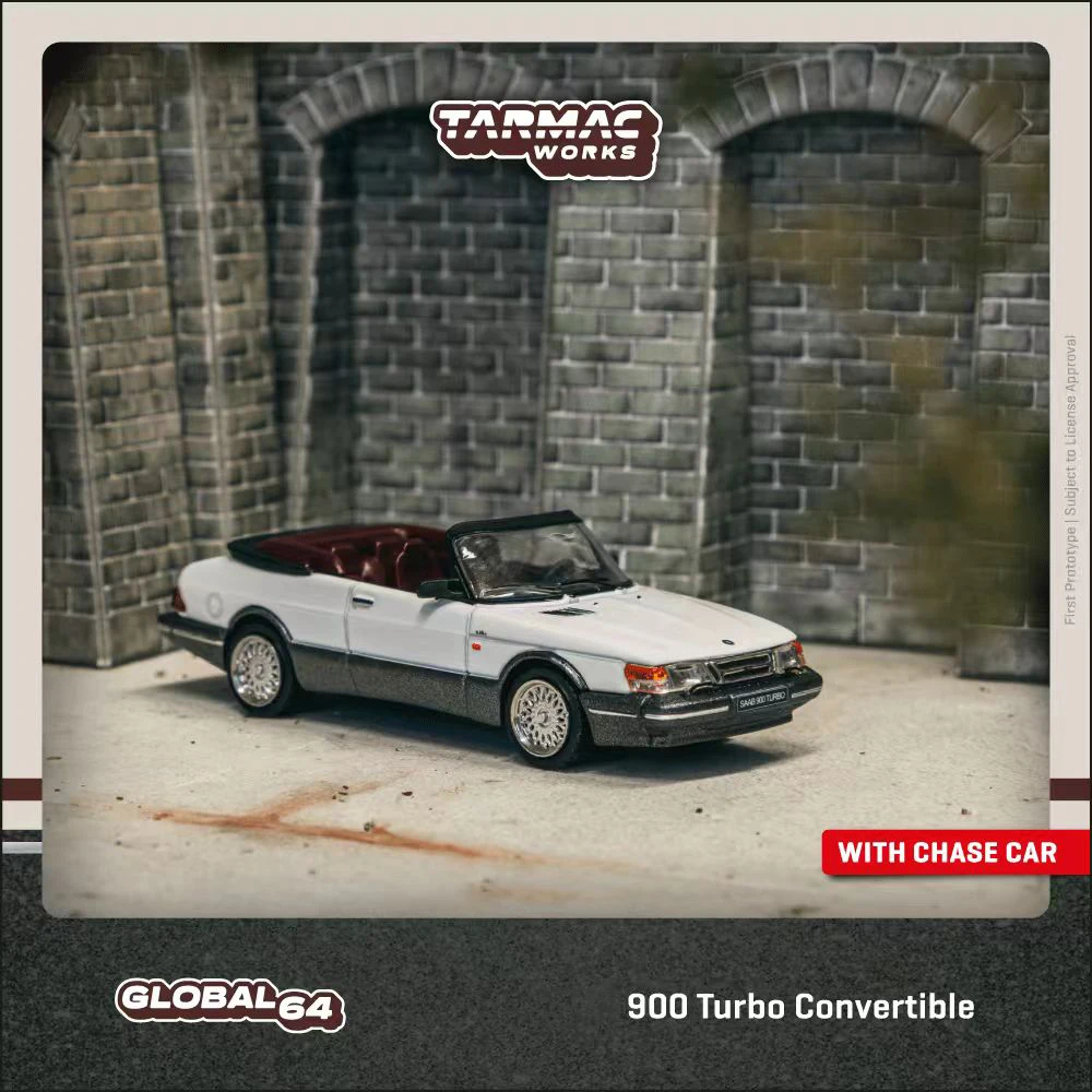 PreSale TW 1:64 900 Turbo Convertible White Diecast Car Model Collection Miniature Toy Tarmac Works