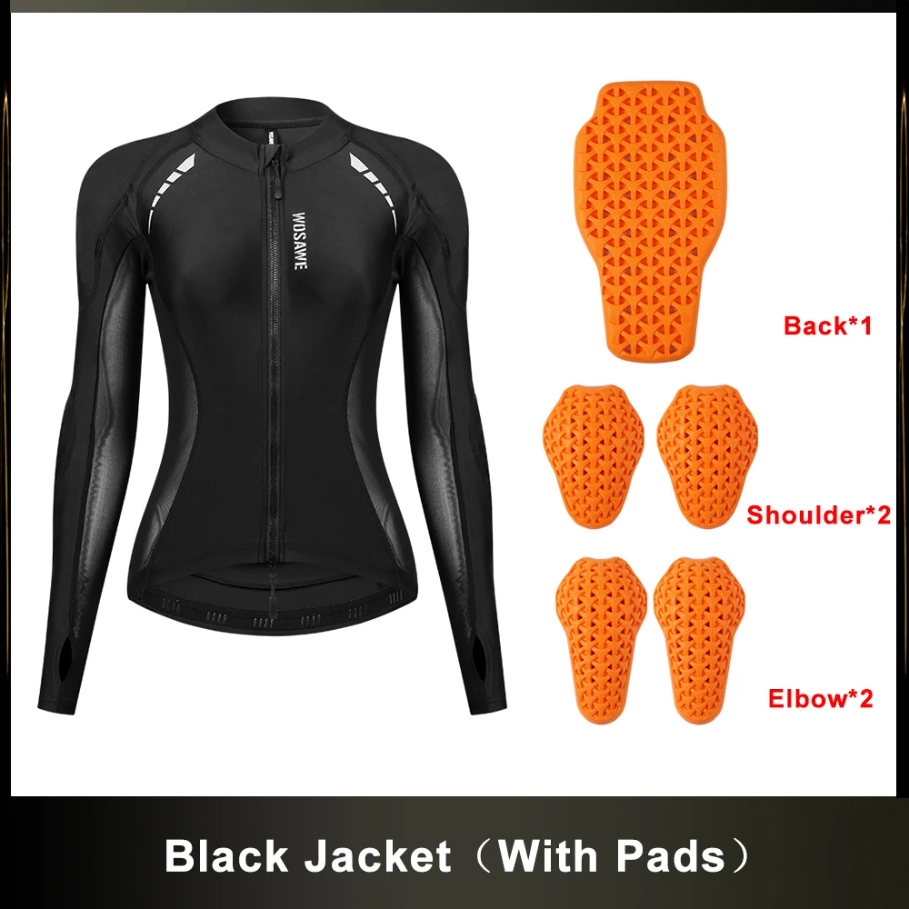 WOSAWE Dames motorjas Lady Full Body Armor Set CE-gecertificeerd Zomerrijveiligheidsjas Broek Ingebouwde beschermende pads