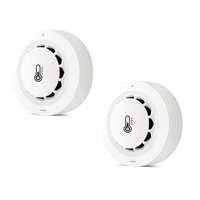 M18K-Tuya Smart Smoke Detector With Wifi & Bluetooth, Temperature & Humidity Monitoring 80Db Alarm, Remote Notifications