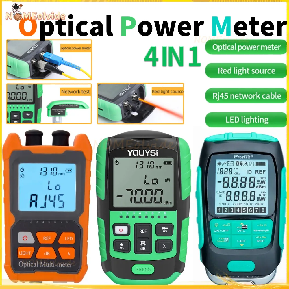 

Mini 4 in 1 YOUYSI/Pro'sKit MT-7615 Optical Power Meter FTTH Visual Fault Locator Network Cable Test Optical Fiber Tester