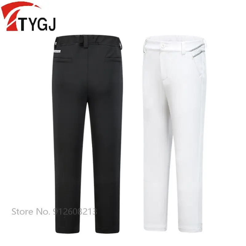 TTYGJ Girls Waterproof Golf Trousers Outdoor Casual Golf Pants Kids Elastic Waistband Sports Pants Children Sweatpants S-XL