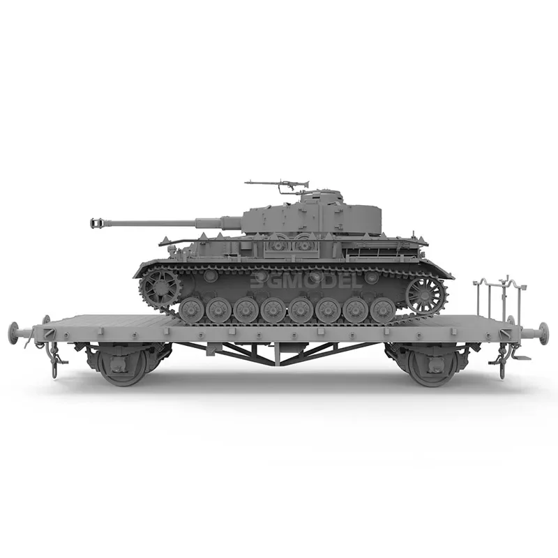 Border  Model Assembling Scale Model Kit BT-025 Pz.Kpfw.IV Ausf.J Eaely/ Mid & Rail Way Flatbed Ommr 1/35 Scale