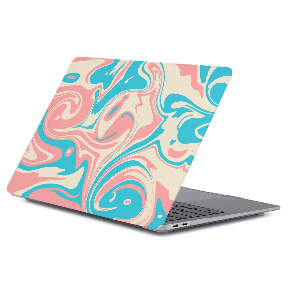 Laptop Case for MacBook Air 13.6 Case M3 M4 A3240 Funda for MacBook Air 13 M1 M2 2022 A2338 Colorful wave printed shell