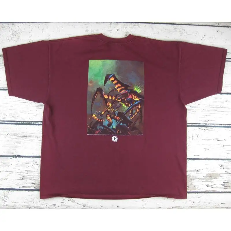 قميص جنود المركبة الفضائية الكلاسيكي 1997 مقاس XXL 2XL كاريكاتير الحصان الداكن الأحمر 90s #1