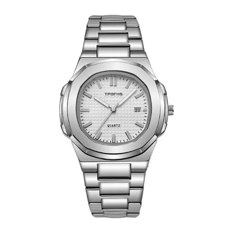 Montre à quartz étanche pour homme, bracelet en acier Shoous, horloge simple Nautilus, montres de sport et d'affaires, calendrier, zones masculines, vente