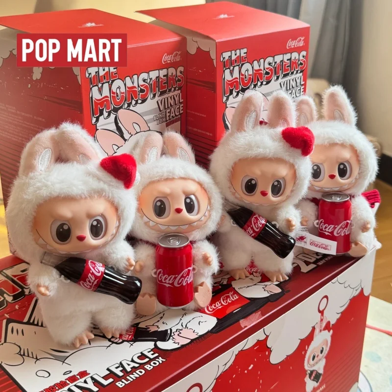 

Original Popmart Labubu Plush Vinyl Pendant Surprise Shake Happy Factor Blind Box White Soft Must-Have Decorative Pendant Gift