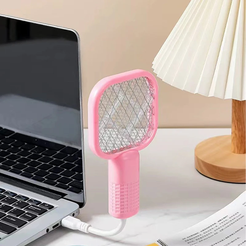 

Mini 2-in-1 Usb Light Wave Mosquito Killer Lamp Portable Blue Laser Electric Anti-mosquito Swatter Fly Killer Practical Tools