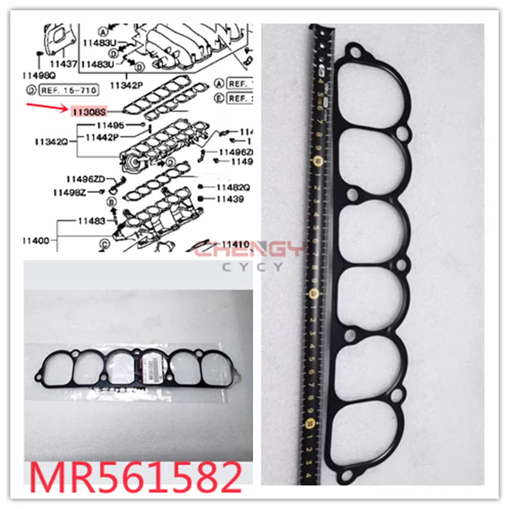 

6G75 24V Engine Parts Intake And Exhaust Manifold Gasket For Pajero Montero V67W V77W V87W V97W MR561582