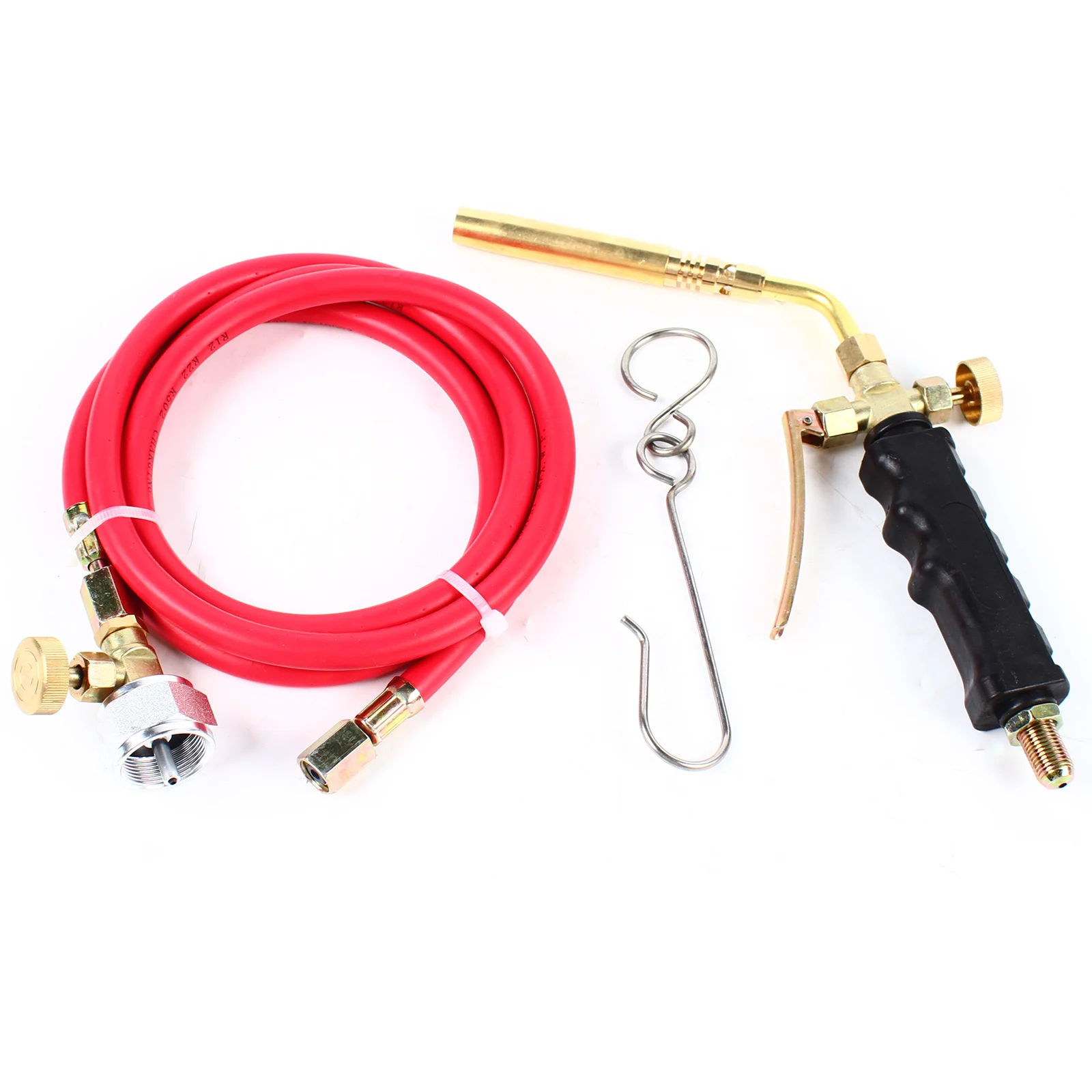 Professional Brass Torch with 1.6M Hose for Brazing and Welding - Adjustable Flame Control and Insulated Ergonomic Handle