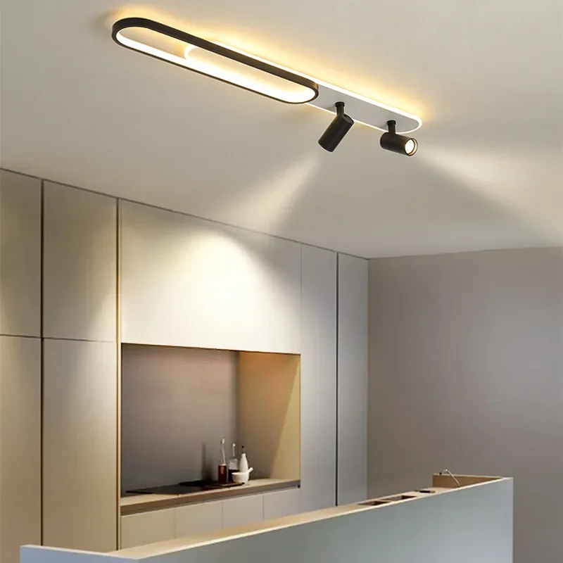 Luces LED de techo modernas con foco para sala de estar, cocina, pasillo, interior, tira blanca, lámparas acrílicas, novedad de 2023