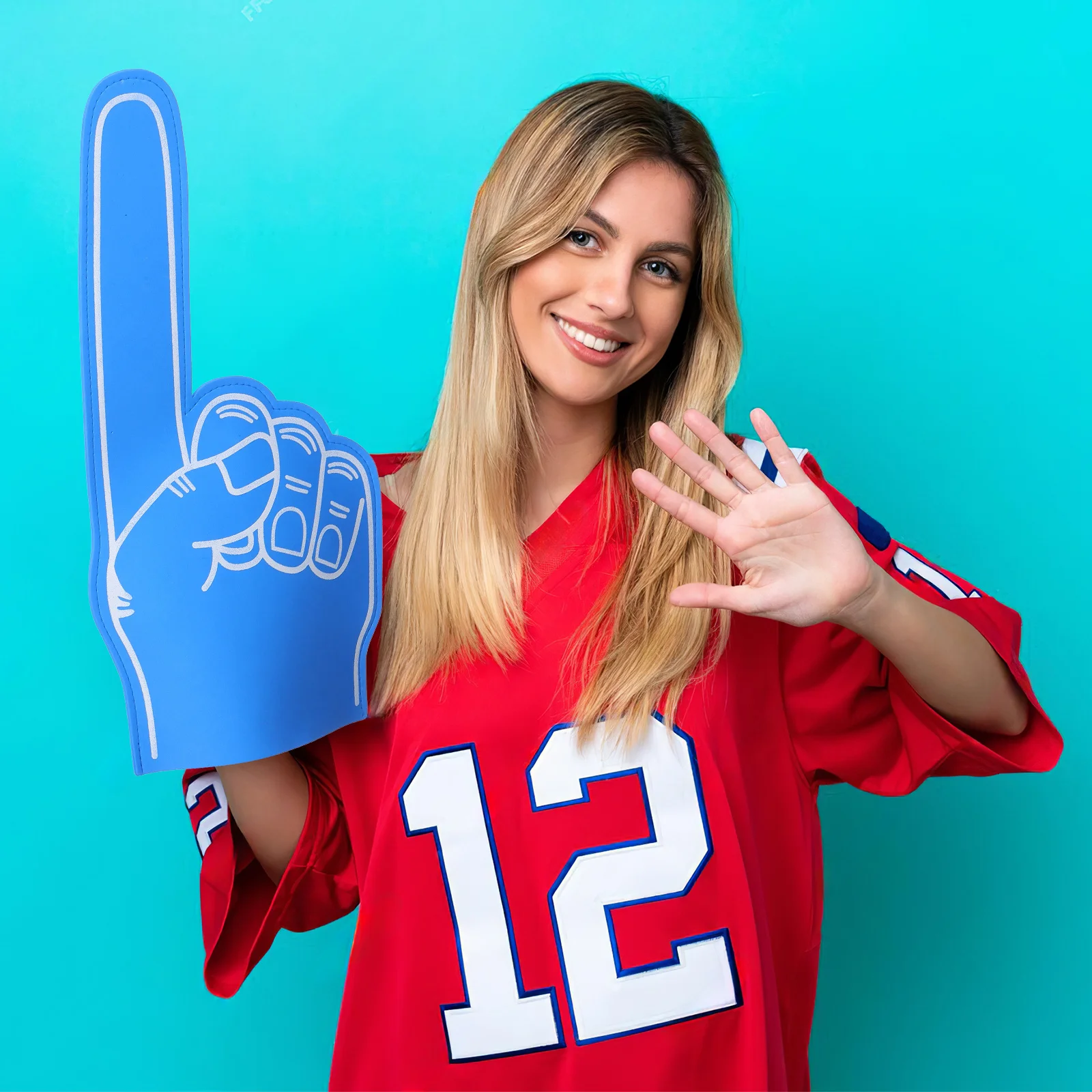 

4Pcs Foam Fingers Giant Size Soft Eva Material Non-Slip Cheer Prop Sports Event Party Supply Football Fan Accessory