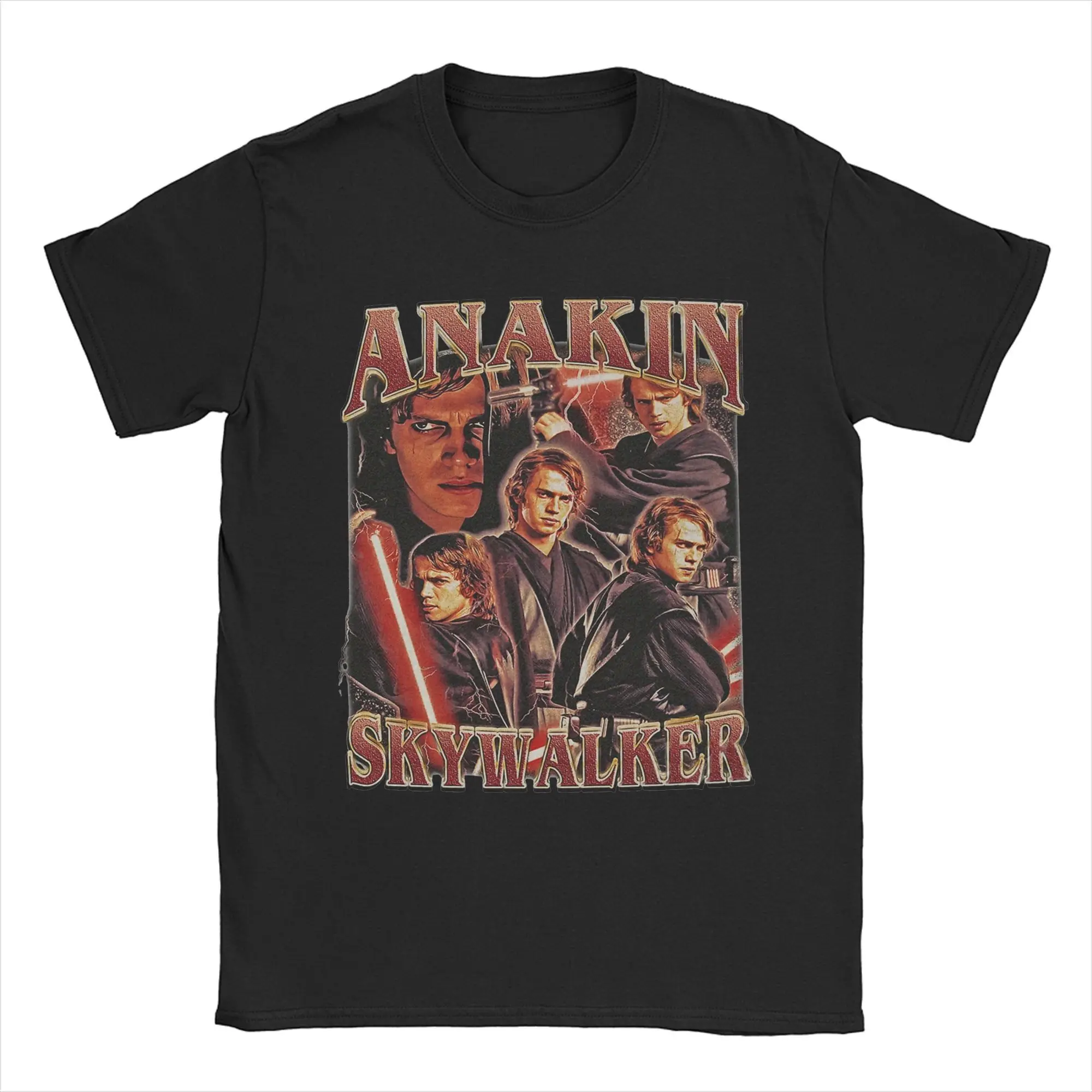 Men T-Shirts Anakin Skywalker Vintage Cotton Tees Short Sleeve  T Shirts O Neck Clothing 4XL 5XL