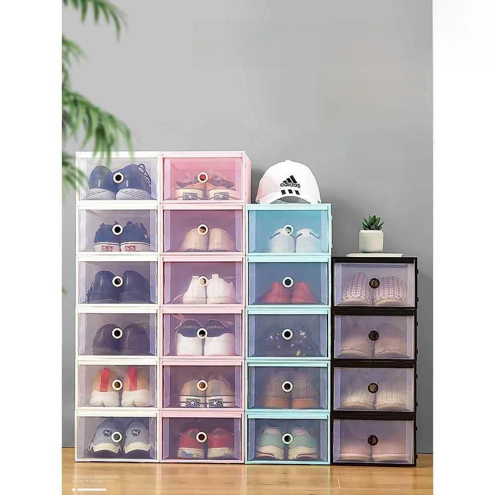 scatola-portascarpe-in-plastica-rinforzata-con-coperchio-ribaltabile-impermeabile-antipolvere-impilabile-trasparente-per-uso-domestico