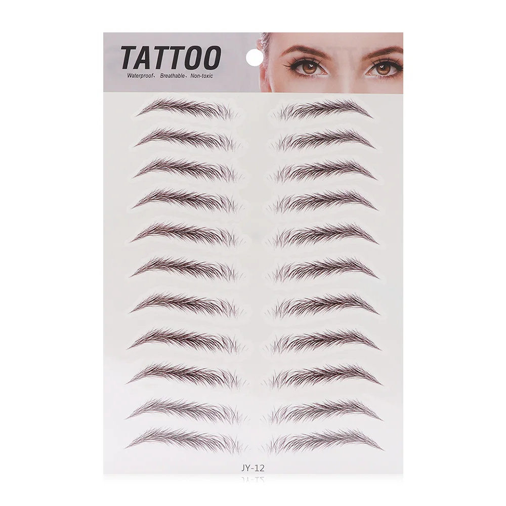 Brow stickers Lasting Water-based False Eyebrows Authentic 6D Hair-like Eyebrow Eyebrow  Sticker
