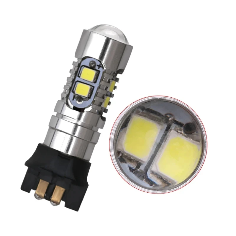 2PCS PW24W PWY24W Led Bulbs Canbus 2323 10SMD Daytime Running Light High Power DRL Lamp Car Turn Signal Light White 6000K 12V view 4