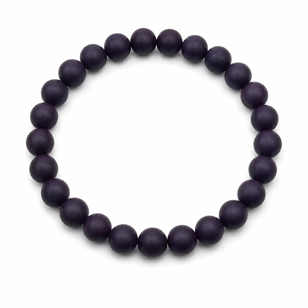 Bracelets Women Men Handmade Matte Purple Beaded Bracelet Natural Aromatic Beads Elastic Jewelry Gift