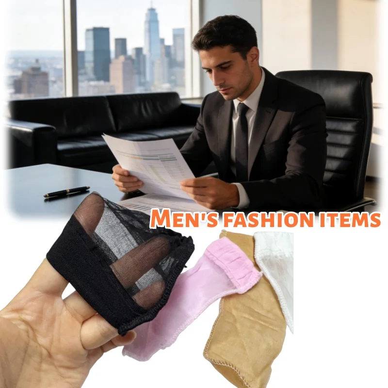 Artículos de moda para hombre, accesorios de ropa transpirables para hombre, prendas elásticas multifuncionales, medias sexys, productos a juego